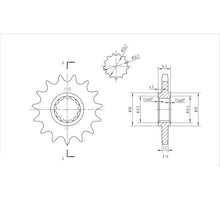 BikeMaster Front Sprocket 525 - 15-Tooth 151 332 15_130707