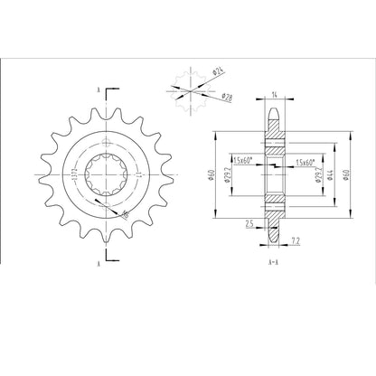 BikeMaster Front Sprocket 525 - 17-Tooth 151 372 17_130715