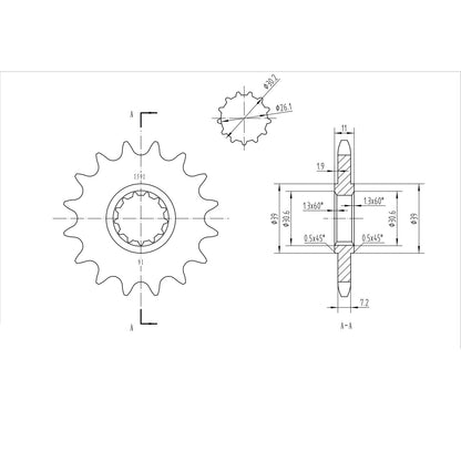 BikeMaster Front Sprocket 525 - 16-Tooth 151 591 16_130730