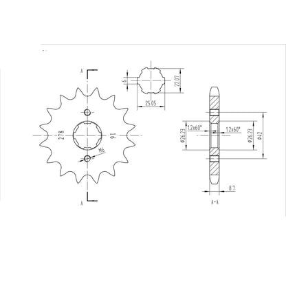 BikeMaster Front Sprocket 530 - 16-Tooth 160 278 16_130740