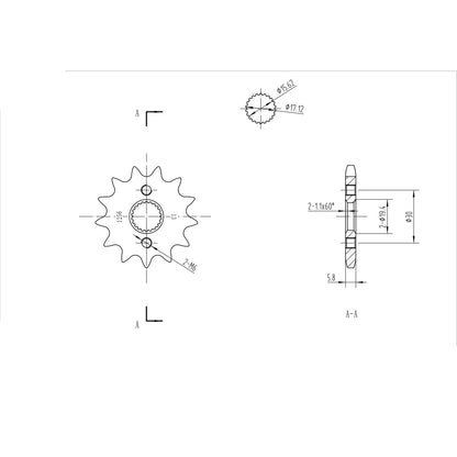 BikeMaster Front Sprocket 420 - 13-Tooth 121 256 13_130820