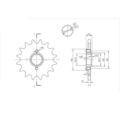 BikeMaster Front Sprocket 520 - 16-Tooth 140 511 16_130844