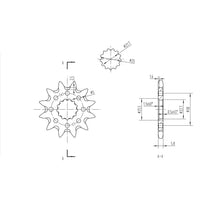 BikeMaster Front Sprocket 520 - 12-Tooth 140 565 12+_130850