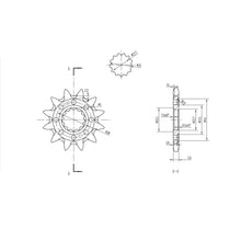 BikeMaster Front Sprocket 520 - 12-Tooth 141 565 12+_130876