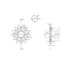 BikeMaster Front Sprocket 520 - 13-Tooth 141 565 13+_130878