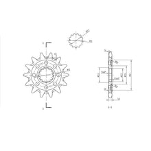BikeMaster Front Sprocket 520 - 14-Tooth 141 565 14+_130879