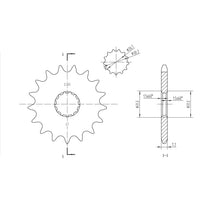 BikeMaster Front Sprocket 525 - 17-Tooth 151 183 17_130890