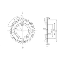 BikeMaster Rear Sprocket 520 - 43-Tooth 241 303 43_130912