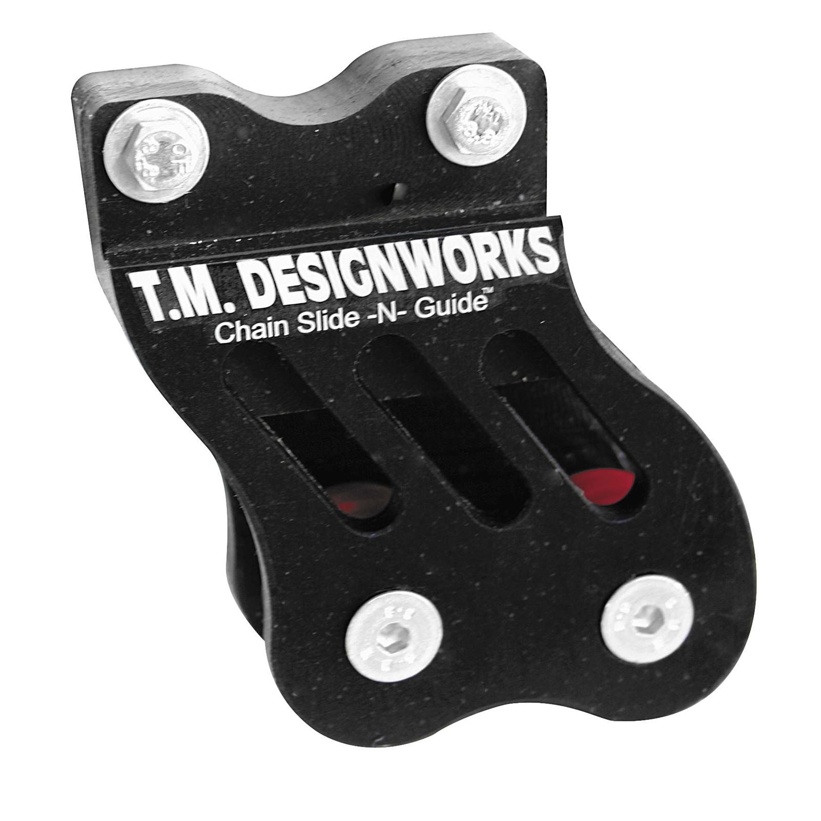TM Design Works Rear Chain Guide and Dual Powerlip Rollers for Honda TRX450R [MPN: RCG-TRX-BK]_130942