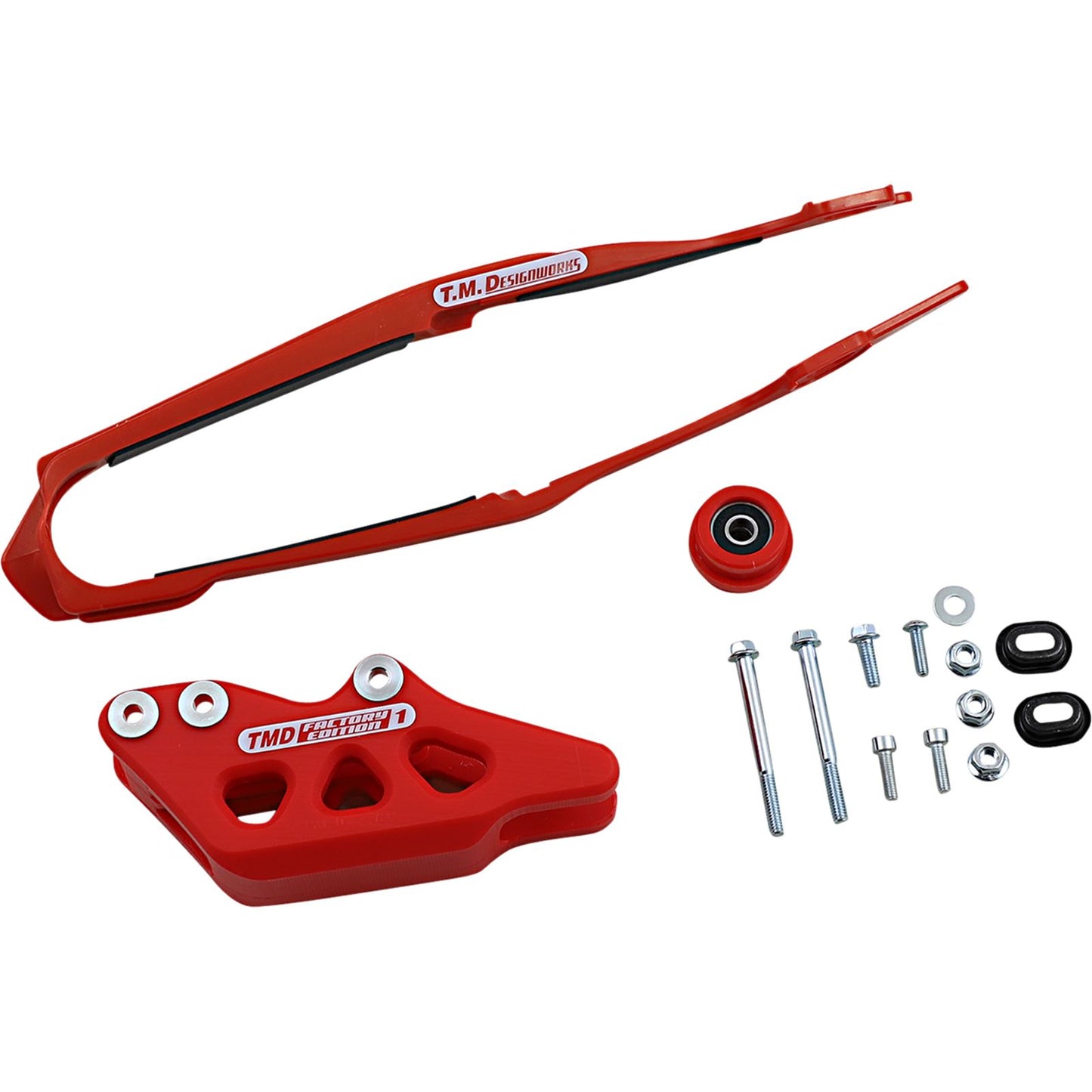 TM Design Works Chain Guide/Slider for Honda - Red [MPN: DCK-OR7-RD]_1041365