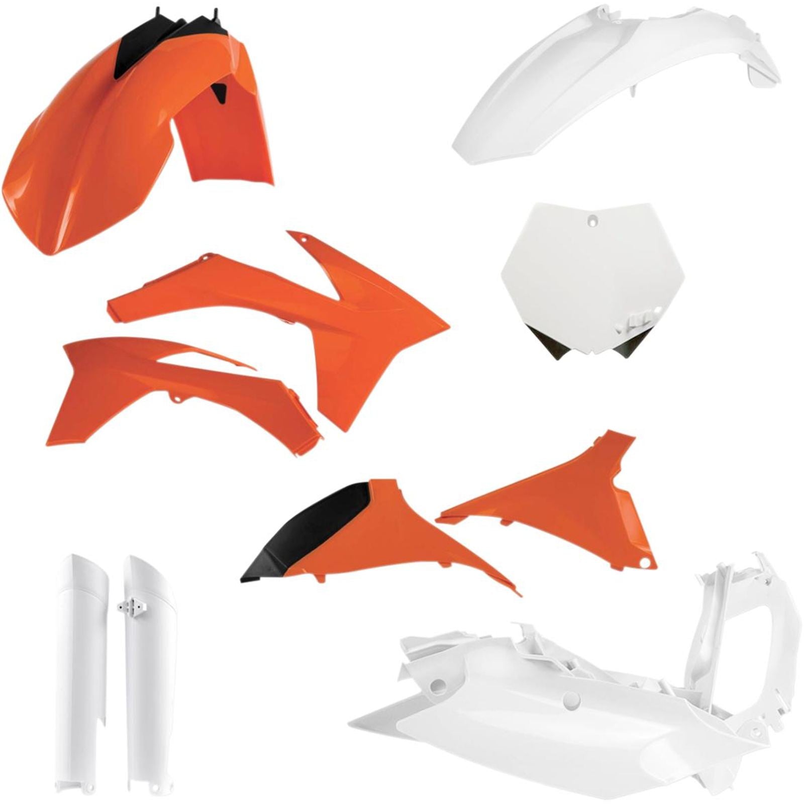 Full Replacement Plastic Kit with Airbox Covers - Orange/Black/White_2096802