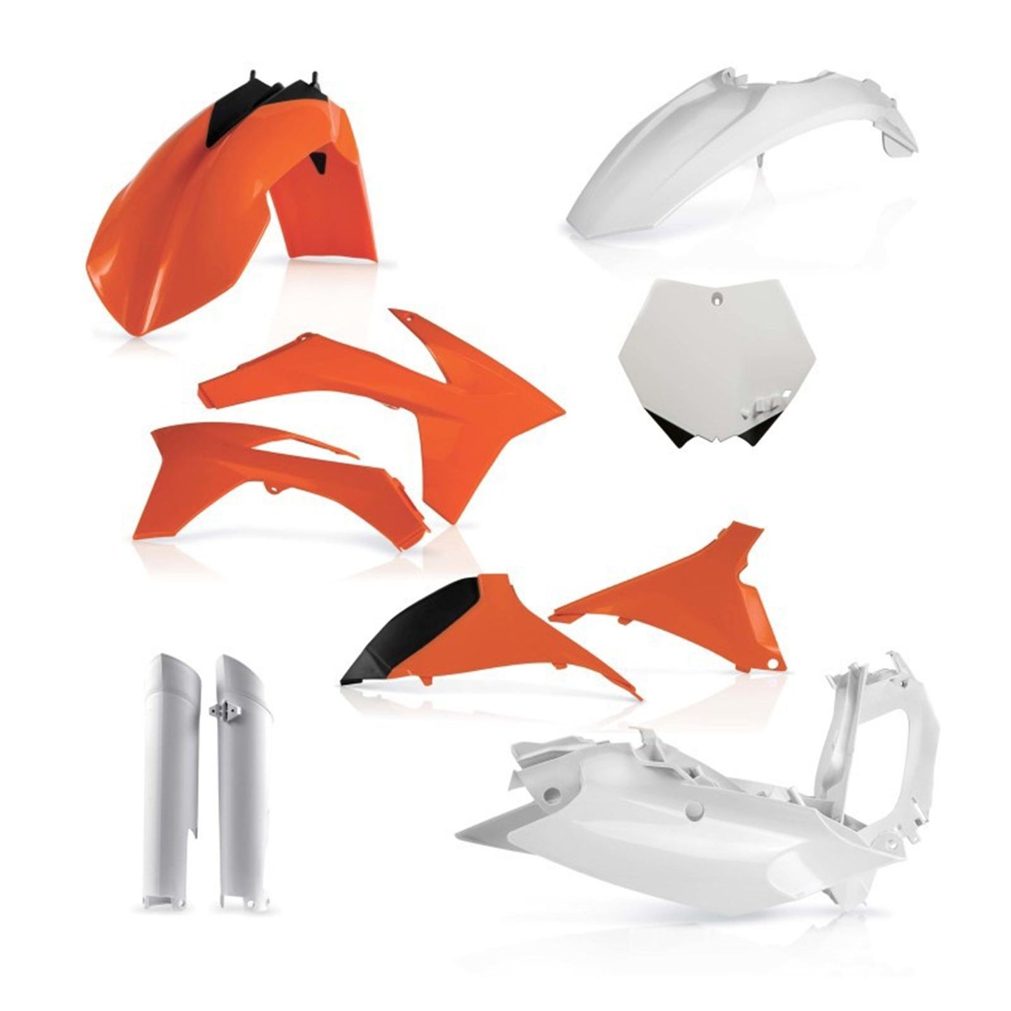 Full Replacement Plastic Kit with Airbox Covers - Orange/Black/White_2097333