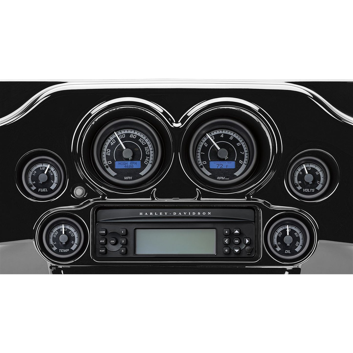Dakota Digital MVX-8K Series Analog/Digital 2-Gauge Kit - Black Bezel/ Black Face MVX-8204-KG-K_370595