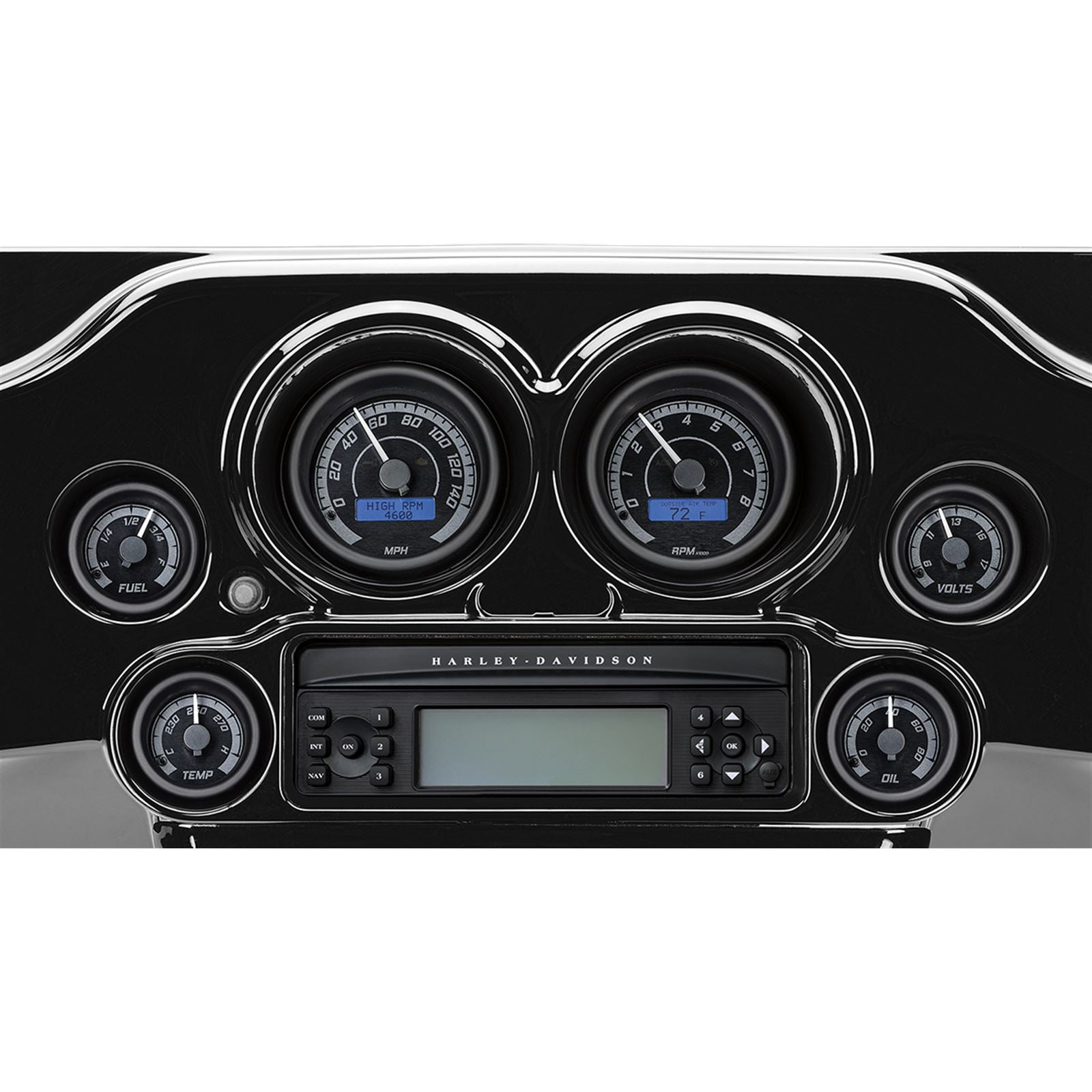 Dakota Digital MVX-8K Series Analog/Digital 2-Gauge Kit - Black Bezel/ Black Face MVX-8204-KG-K_370595