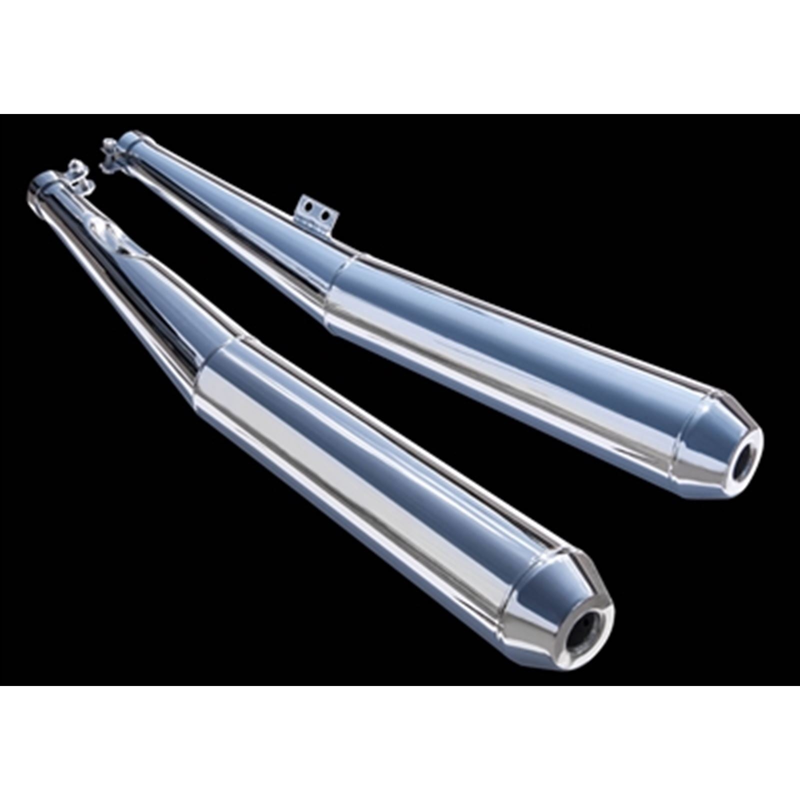 Voodoo Dual Megaphone Wide-Mouth Muffler - Chrome VC406_882066
