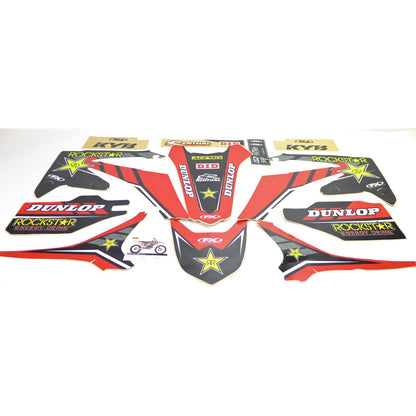 Factory Effex FX 16 Rockstar Complete Shroud/Trim/Lower Fork Graphic Kit For Honda 19-07336_1171840