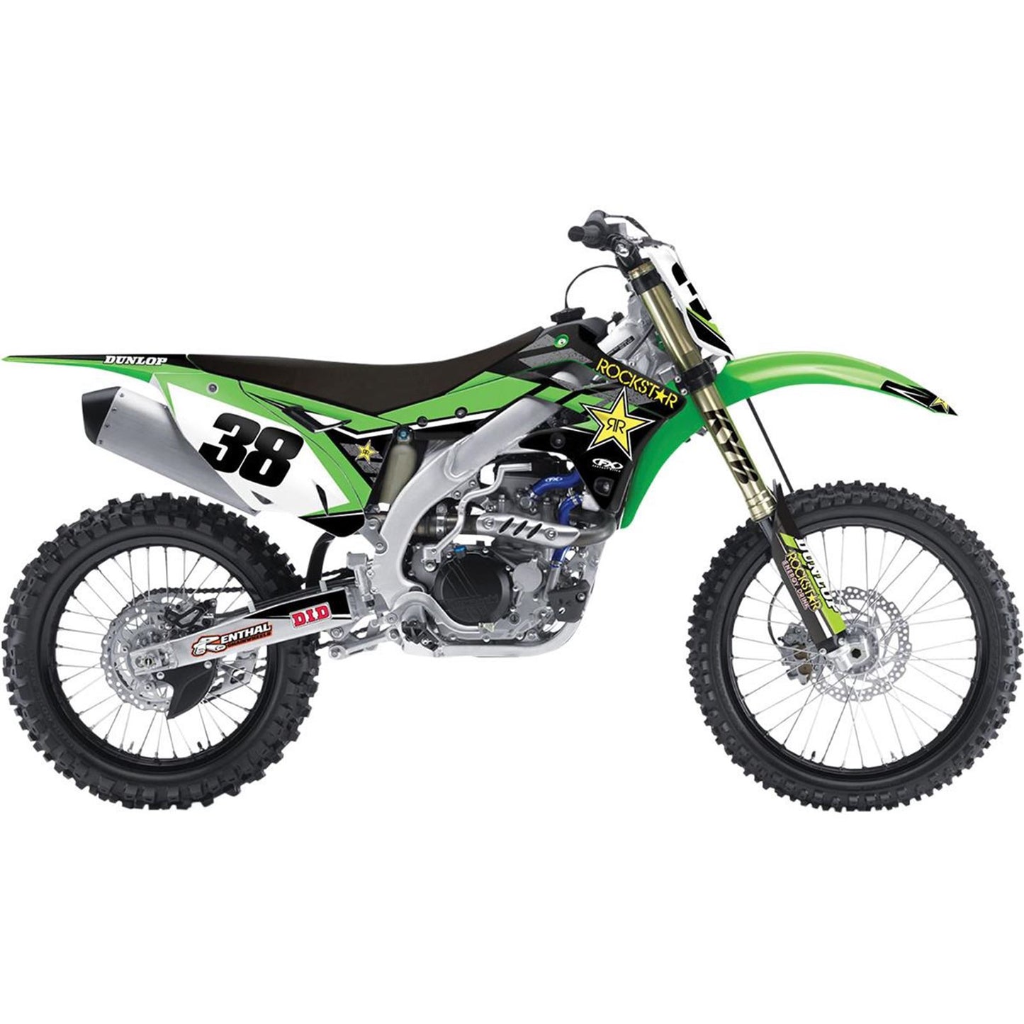Factory Effex FX 16 Rockstar Complete Shroud/Trim/Lower Fork Graphic Kit 19-07130_564014