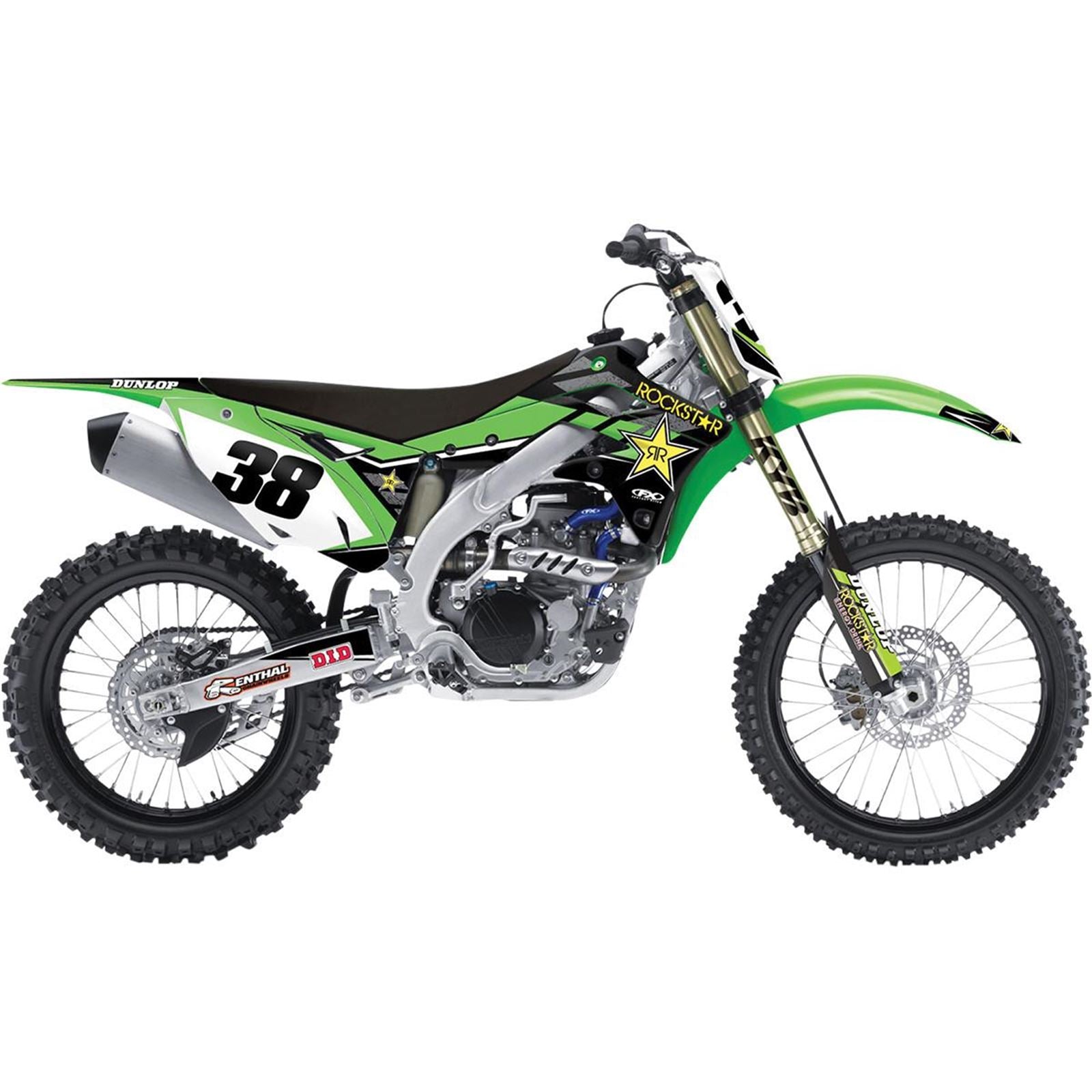 Factory Effex FX 16 Rockstar Complete Shroud/Trim/Lower Fork Graphic Kit 19-07130_564014