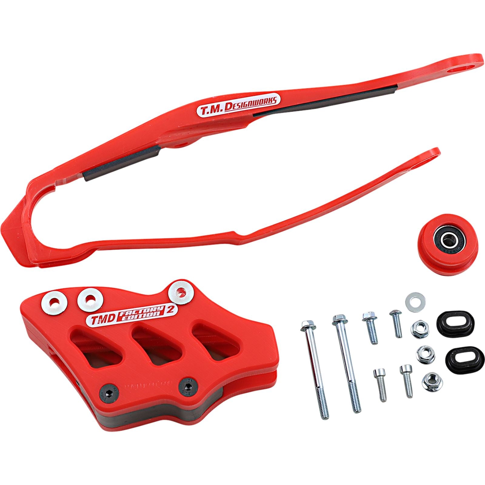 TM Design Works Chain Guide/Slider for Honda - Red [MPN: DCK-OR6-RD]_1041514