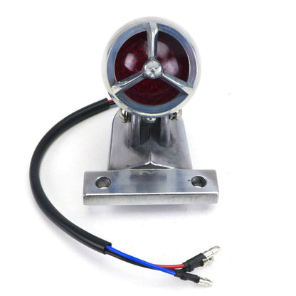 2FastMoto Silver Bullet Tail/Brake Light 12 Volt LED with License Holder Retro  42-14250_646328