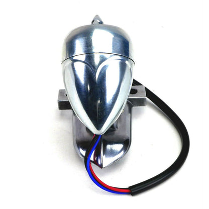 2FastMoto Silver Bullet Tail/Brake Light 12 Volt LED with License Holder Retro  42-14250_646330