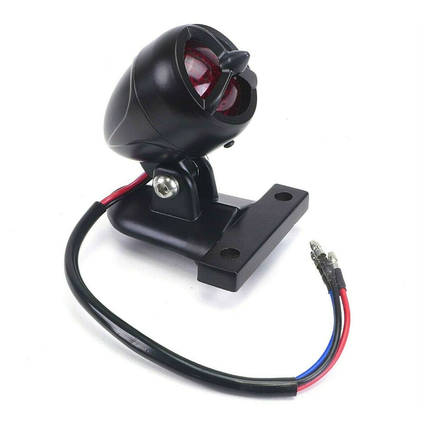 2FastMoto Black Bullet Tail Brake Light 12 Volt LED with License Holder Retro  42-14251_632483