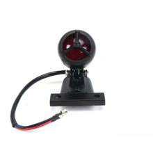 2FastMoto Black Bullet Tail Brake Light 12 Volt LED with License Holder Retro  42-14251_632484