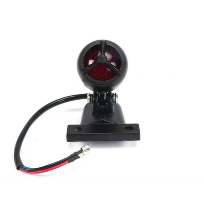 2FastMoto Black Bullet Tail Brake Light 12 Volt LED with License Holder Retro  42-14251_632484