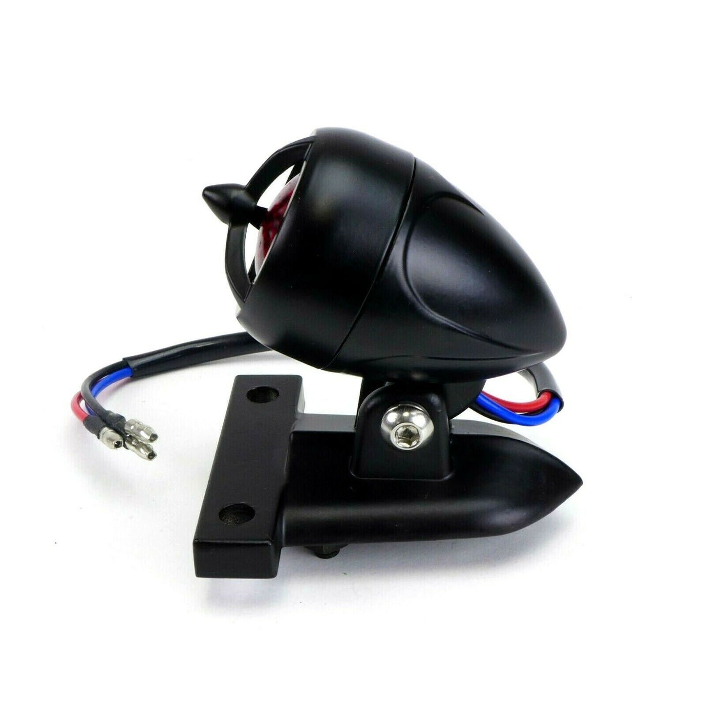 2FastMoto Black Bullet Tail Brake Light 12 Volt LED with License Holder Retro  42-14251_632485