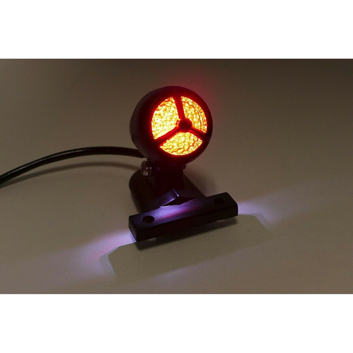 2FastMoto Black Bullet Tail Brake Light 12 Volt LED with License Holder Retro  42-14251_632486