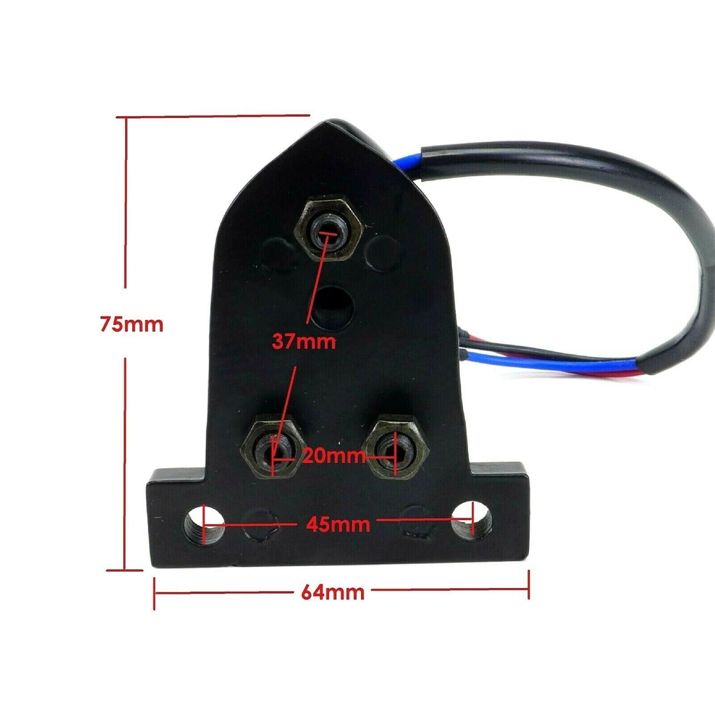 2FastMoto Black Bullet Tail Brake Light 12 Volt LED with License Holder Retro  42-14251_632488