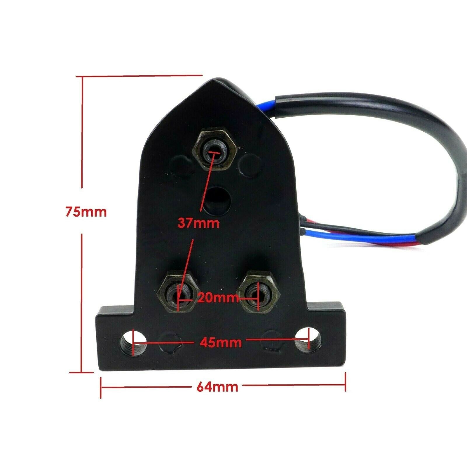 2FastMoto Black Bullet Tail Brake Light 12 Volt LED with License Holder Retro  42-14251_632488