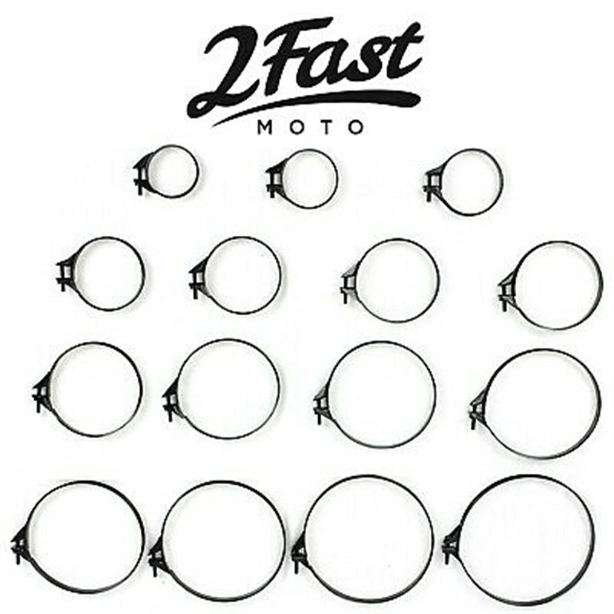 2FastMoto Carburetor Carb Intake Air Box Filter Band Clamp - 53-60mm Black [MPN: 25-3114C]_630640