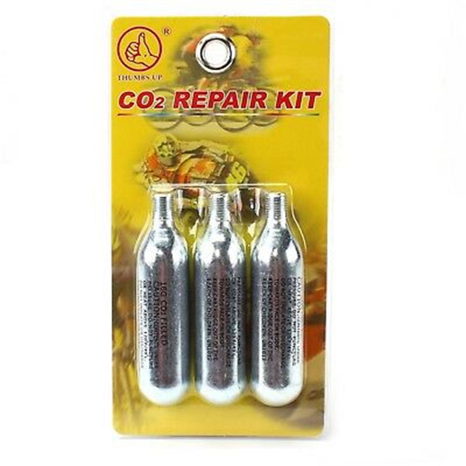 2FastMoto Low Tire Refill Threaded 16g CO2 Replacement Cartridges - 3/Pack [MPN: 72-2213]_668814