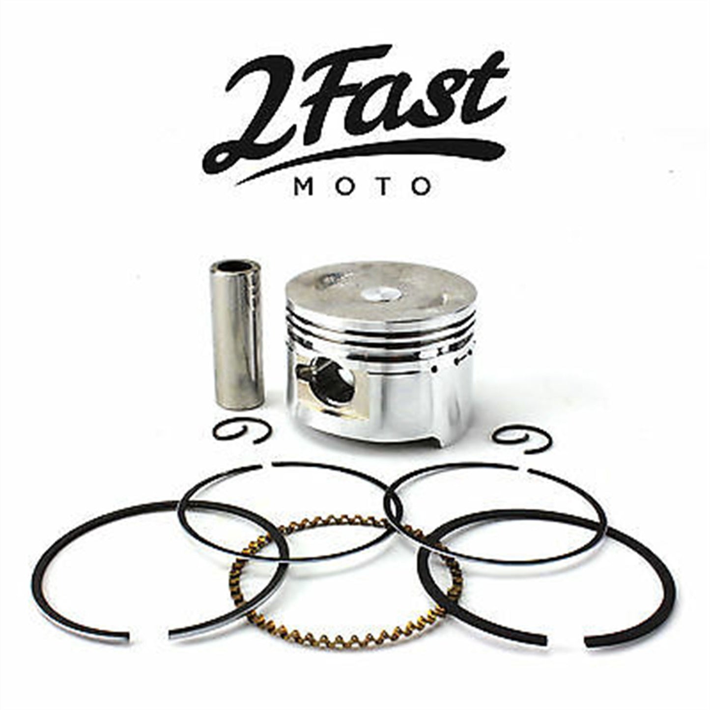 2FastMoto Replacement Piston Cylinder Head Kit for 50cc with 80cc GY-6 Big Bore 074-061_666252