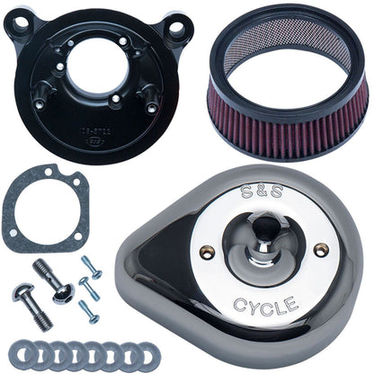 S&S Cycle Air Cleaner Kit Stealth Teardrop - Chrome  170-0524B_1534939