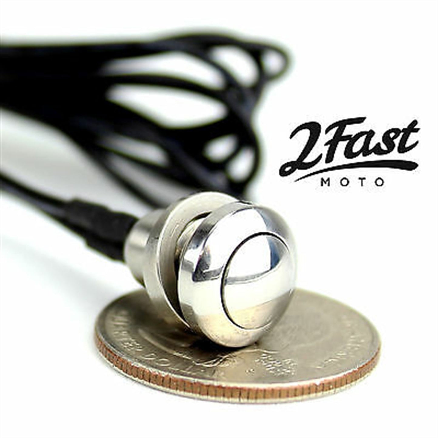 2FastMoto Chrome Micro Mini Push Button Start/Kill Switch  [MPN: 2106-0011 / 370314 / 493224]_622161