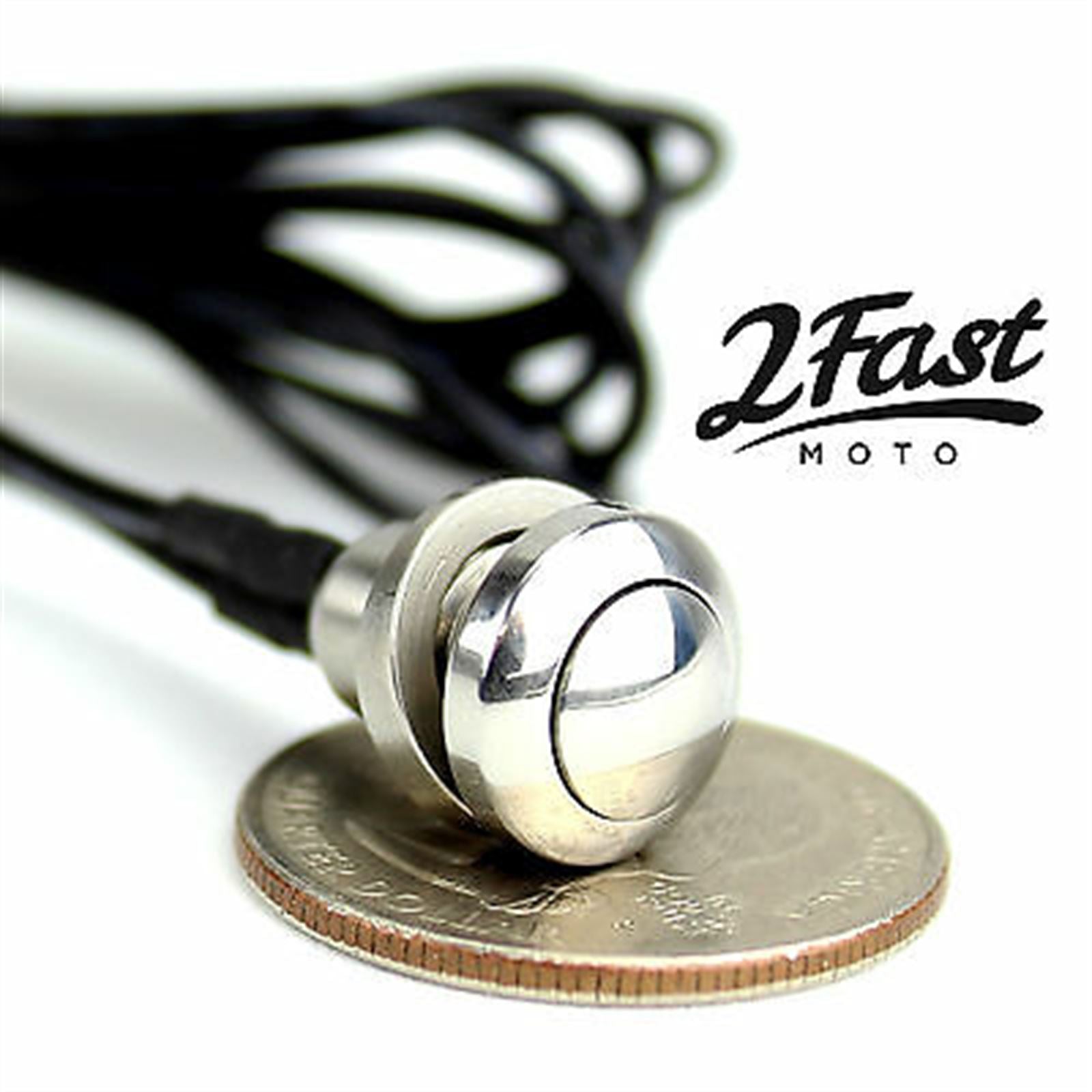 2FastMoto Chrome Micro Mini Push Button Start/Kill Switch  [MPN: 2106-0011 / 370314 / 493224]_622161