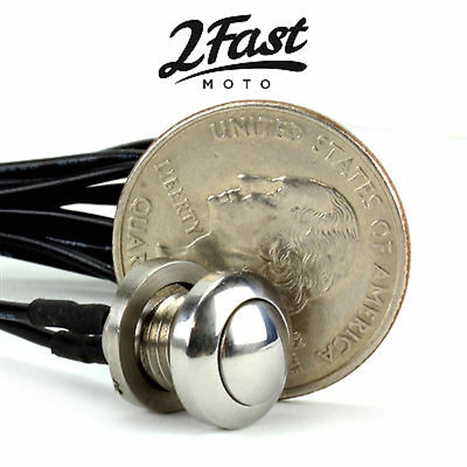 2FastMoto Chrome Micro Mini Push Button Start/Kill Switch  [MPN: 2106-0011 / 370314 / 493224]_622160