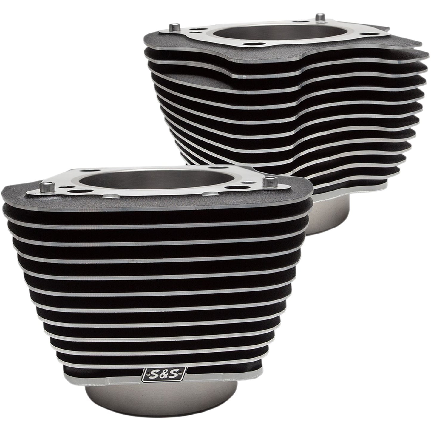 S&S Cycle Cylinders - 4.25" - M8 - Black Highlighted Fins 910-0682_469493