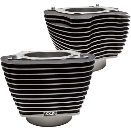 S&S Cycle Cylinders - 4.25" - M8 - Black Highlighted Fins 910-0682_469493