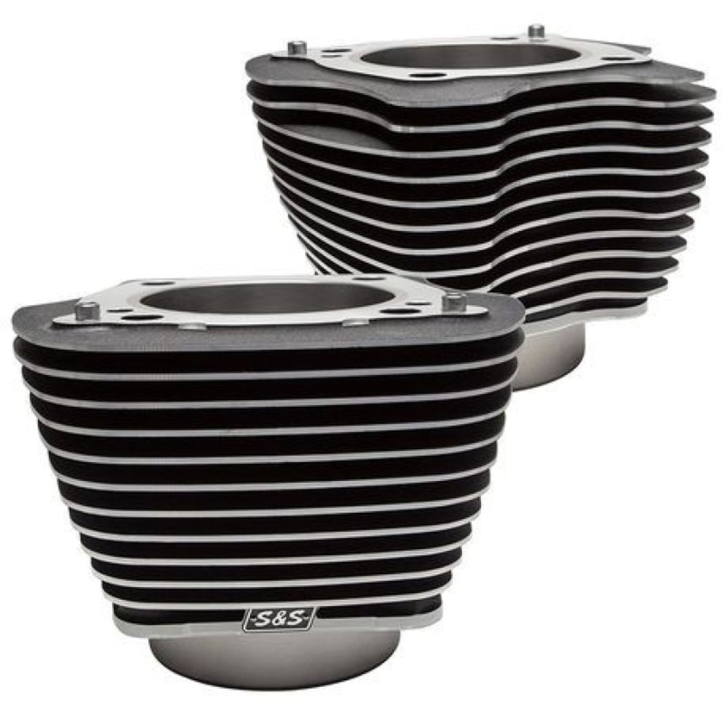 S&S Cycle Cylinders - 4.25" - M8 - Black Highlighted Fins 910-0682_1464049