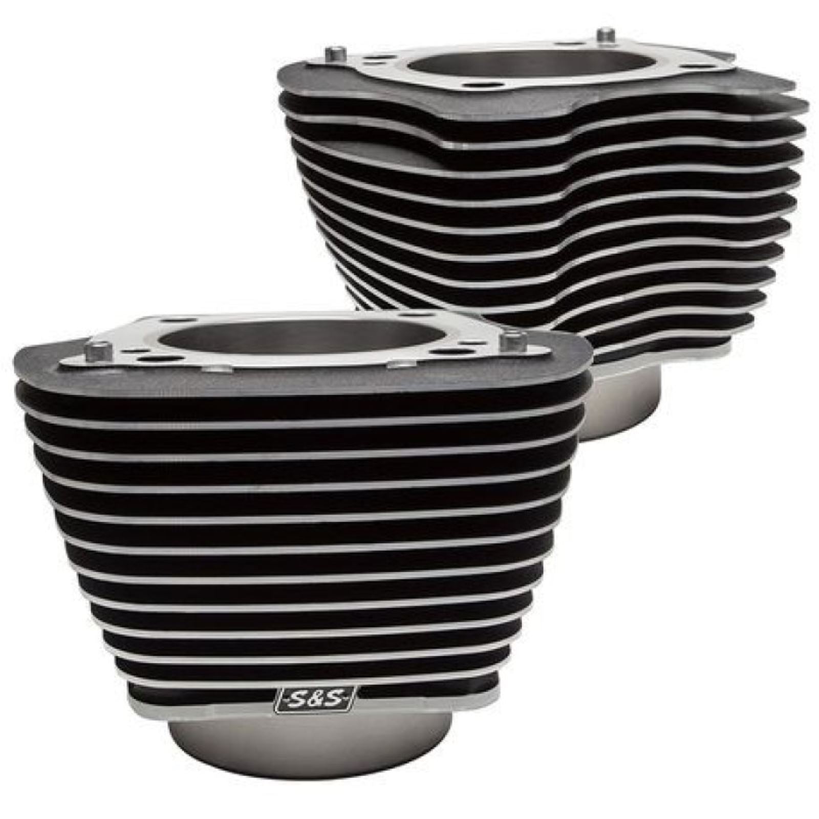 S&S Cycle Cylinders - 4.25" - M8 - Black Highlighted Fins 910-0682_1464049