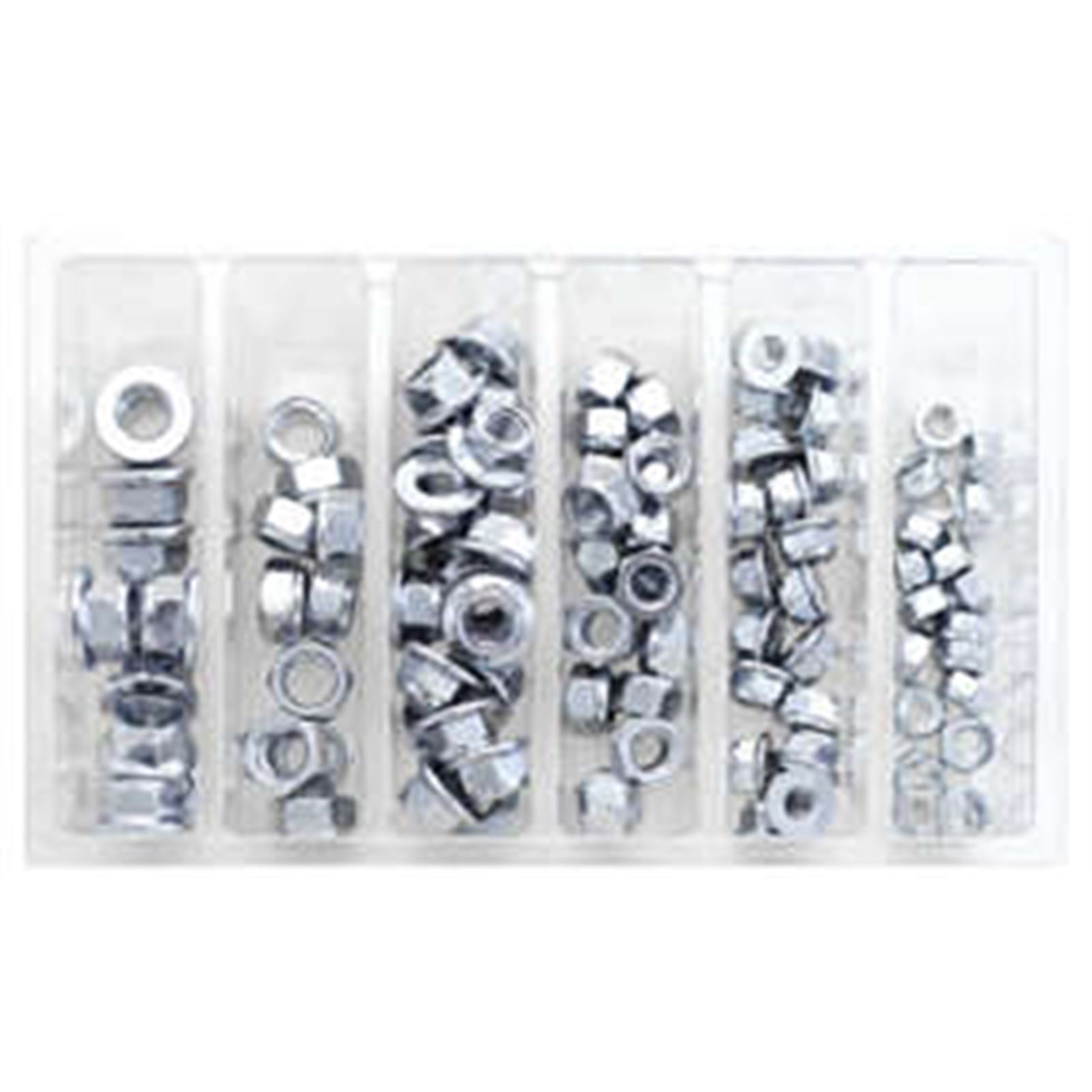 Bolt MC Hardware Hex Fuji-Lock Nut Assortment - 100-Piece Kit SV-FUJINUT_133432
