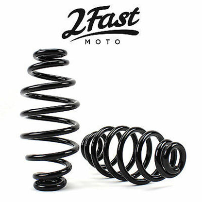 2FastMoto 5" Black Tapered Spring Solo Seat for Custom Bobber Cafe Racer - 2/Pack 13-849_637248