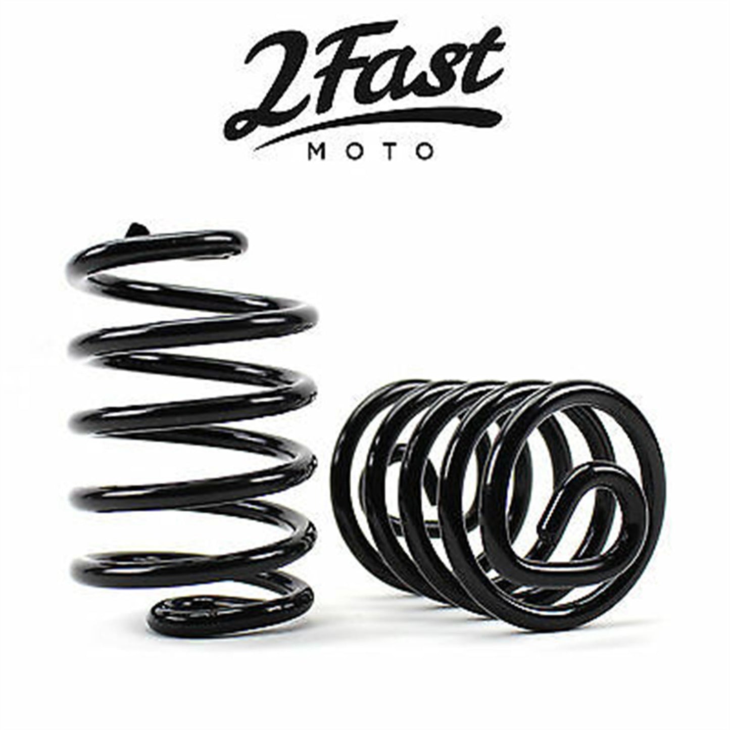 2FastMoto 3" Black Straight Spring Solo Seat for Motorcycle - 2/Pack 13-84915b_628458