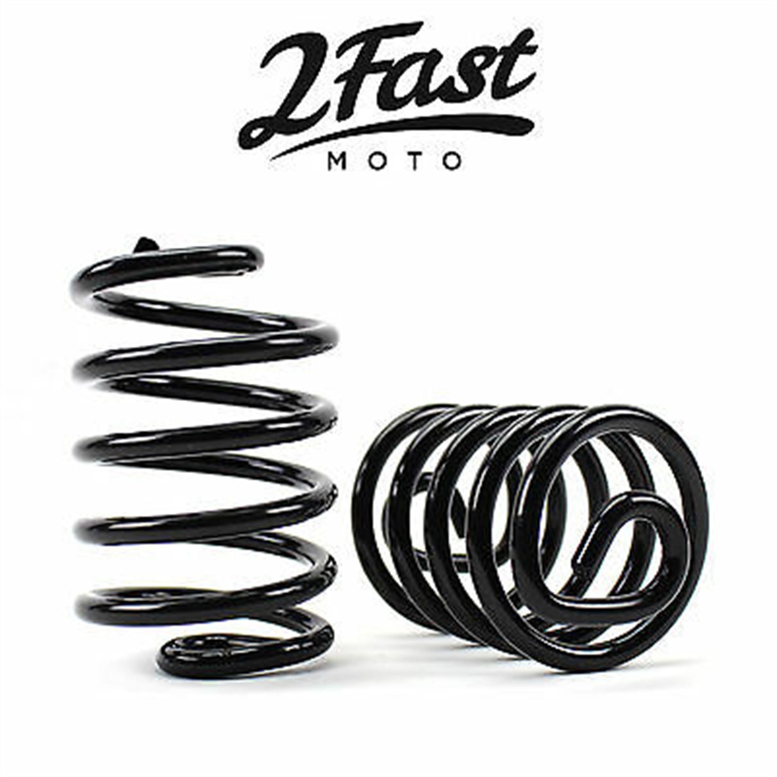2FastMoto 3" Black Straight Spring Solo Seat for Motorcycle - 2/Pack 13-84915b_628458
