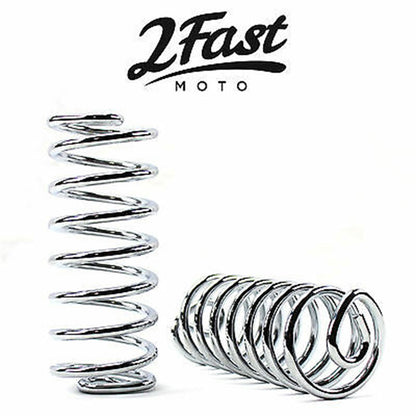 2FastMoto 5" Chrome Straight Solo Seat Spring For Motrocycles- 2/Pack 13-849_622131