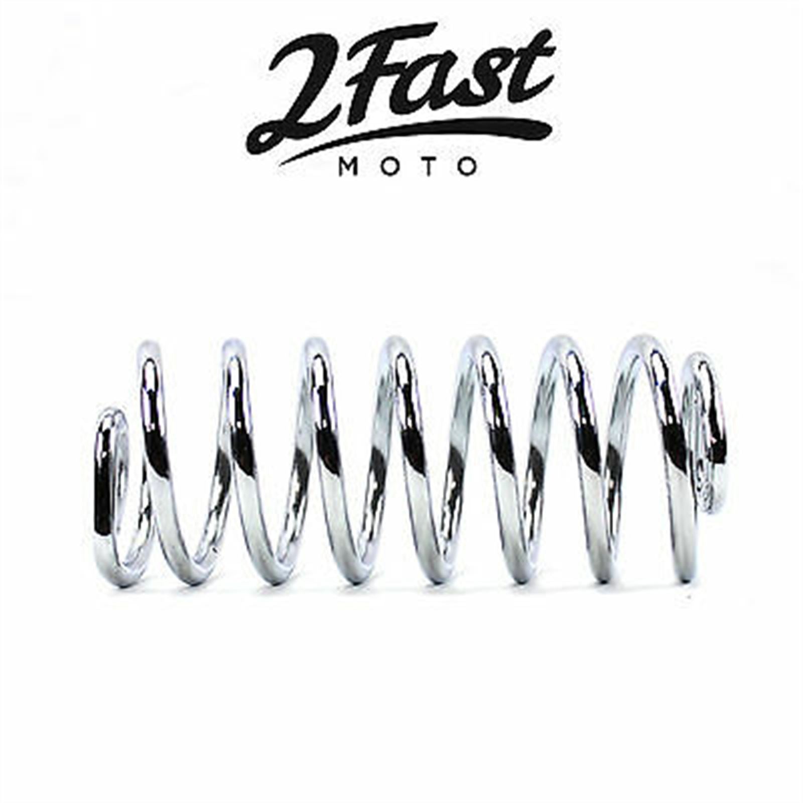2FastMoto 5" Chrome Straight Solo Seat Spring For Motrocycles- 2/Pack 13-849_622130