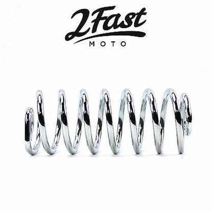 2FastMoto 5" Chrome Straight Solo Seat Spring For Motrocycles- 2/Pack 13-849_622130